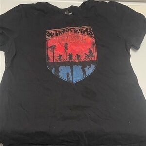Stranger Things Black Graphic T-Shirt